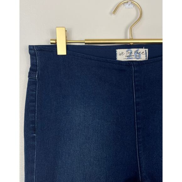 We The Free Penny Pull-On Flare Jeans Riviera Blue Size 26 *Altered to Raw Hem - Picture 7 of 15